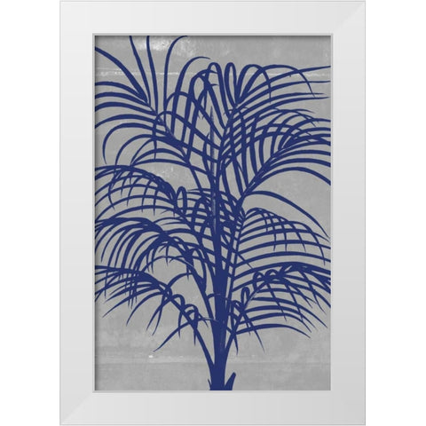 Chromatic Palms I White Modern Wood Framed Art Print by Goldberger, Jennifer