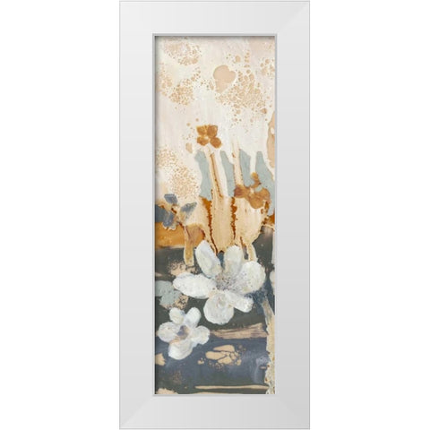 Drippy Flower Abstract I White Modern Wood Framed Art Print by Goldberger, Jennifer