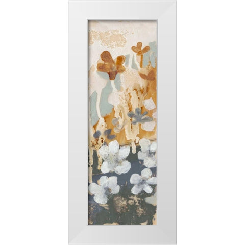 Drippy Flower Abstract II White Modern Wood Framed Art Print by Goldberger, Jennifer