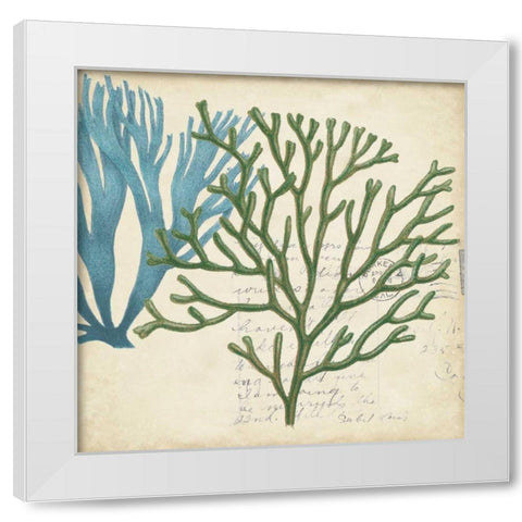 Seaweed Overlay I White Modern Wood Framed Art Print by Studio W
