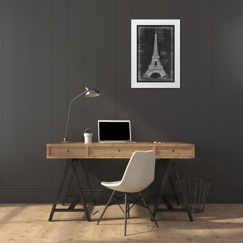 European Icon Blueprint I White Modern Wood Framed Art Print by Harper