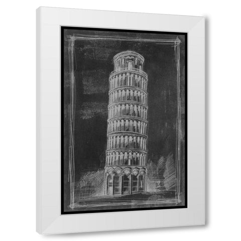 European Icon Blueprint II White Modern Wood Framed Art Print by Harper