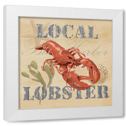 Wild Caught Lobster White Modern Wood Framed Art Print by Reynolds, Jade