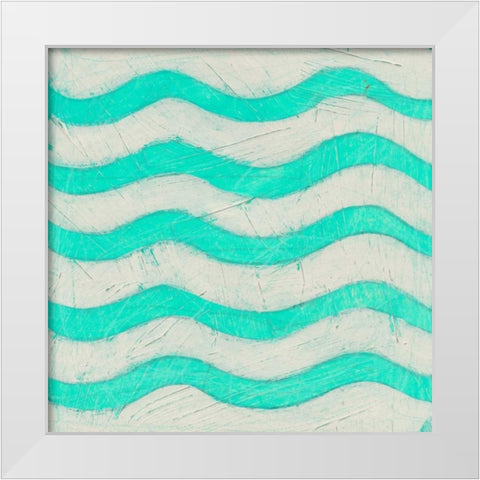 Spectrum Hieroglyph III White Modern Wood Framed Art Print by Vess, June Erica