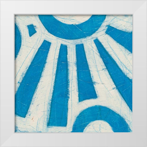 Spectrum Hieroglyph V White Modern Wood Framed Art Print by Vess, June Erica