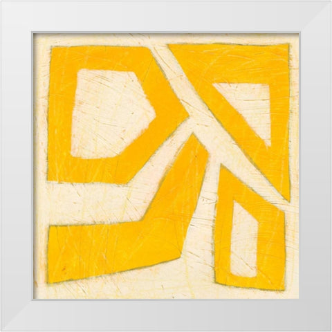 Spectrum Hieroglyph VIII White Modern Wood Framed Art Print by Vess, June Erica