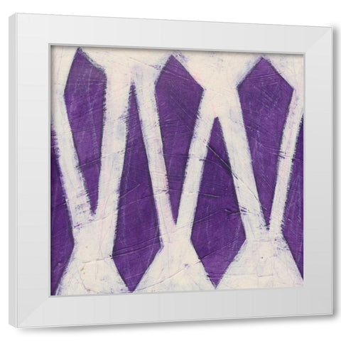 Spectrum Hieroglyph IX White Modern Wood Framed Art Print by Vess, June Erica