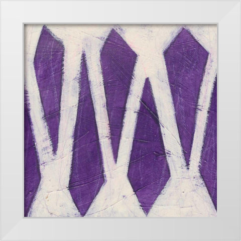 Spectrum Hieroglyph IX White Modern Wood Framed Art Print by Vess, June Erica