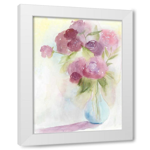 Glowing Bouquet I White Modern Wood Framed Art Print by Popp, Grace