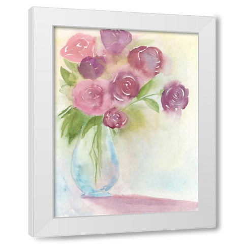 Glowing Bouquet II White Modern Wood Framed Art Print by Popp, Grace