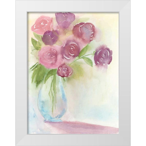 Glowing Bouquet II White Modern Wood Framed Art Print by Popp, Grace