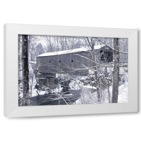 Bulls Bridge White Modern Wood Framed Art Print by McLoughlin, James