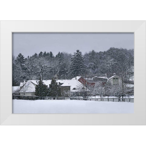 Garrison White Modern Wood Framed Art Print by McLoughlin, James