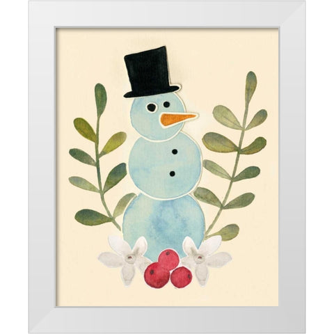 Snowman Cut-out II White Modern Wood Framed Art Print by Popp, Grace