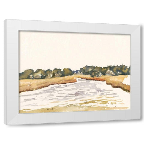 Minimalist Coastline II White Modern Wood Framed Art Print by Miller, Dianne
