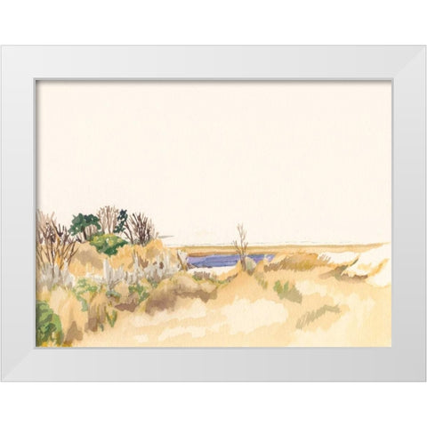 Minimalist Coastline III White Modern Wood Framed Art Print by Miller, Dianne