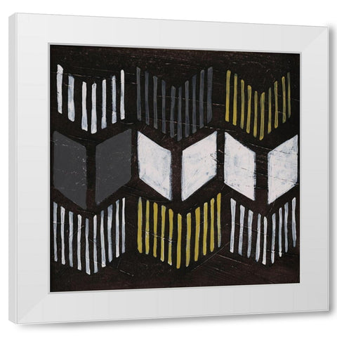 Algorithm III White Modern Wood Framed Art Print by Vess, June Erica