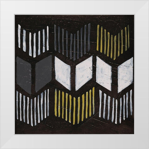 Algorithm III White Modern Wood Framed Art Print by Vess, June Erica