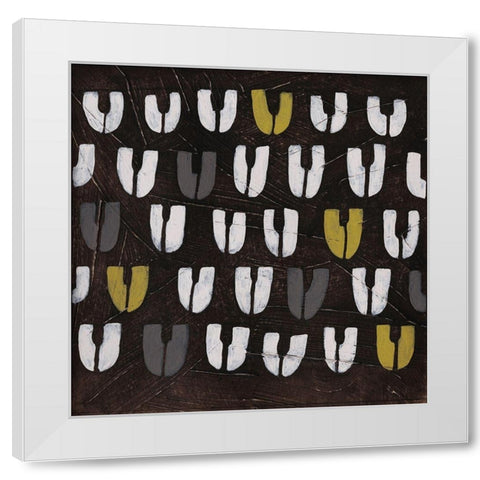 Algorithm V White Modern Wood Framed Art Print by Vess, June Erica