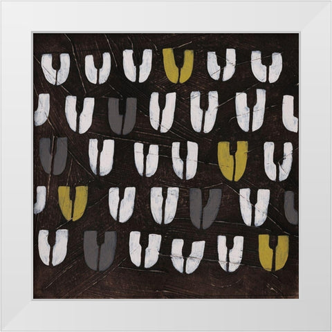 Algorithm V White Modern Wood Framed Art Print by Vess, June Erica
