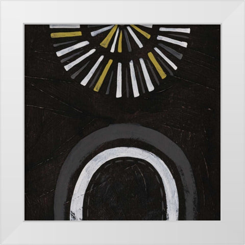 Algorithm VII White Modern Wood Framed Art Print by Vess, June Erica