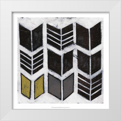 Algorithm X White Modern Wood Framed Art Print by Vess, June Erica