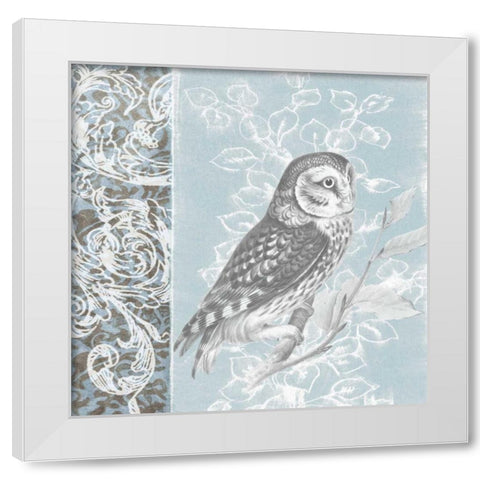 Owl Filigree II White Modern Wood Framed Art Print by Studio W