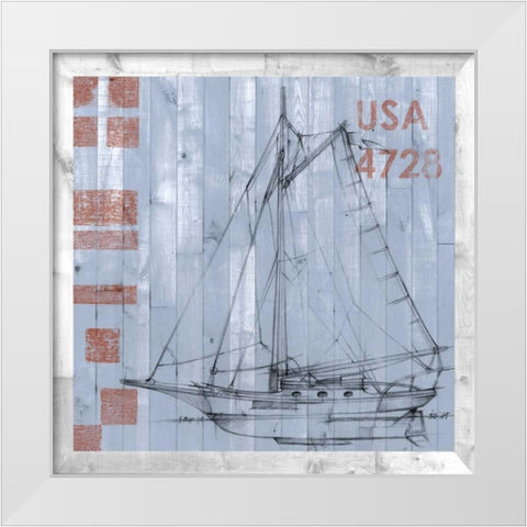 Regatta I White Modern Wood Framed Art Print by Studio W