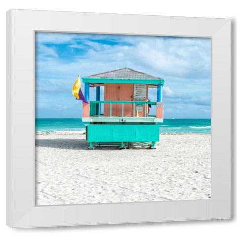 Miami Beach VI White Modern Wood Framed Art Print by Silver, Richard