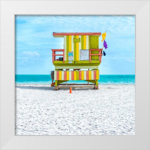 Miami Beach IX White Modern Wood Framed Art Print by Silver, Richard