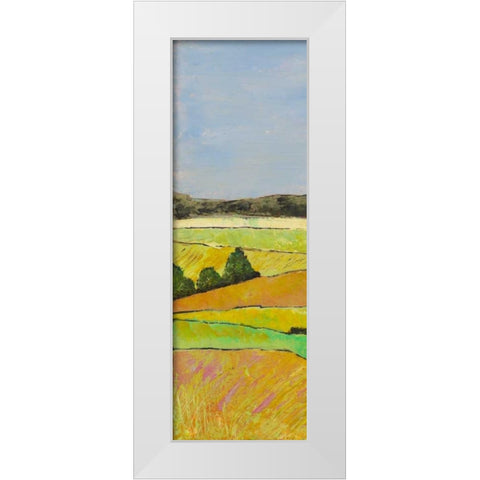 Pastel Hills I White Modern Wood Framed Art Print by Altug, Mehmet