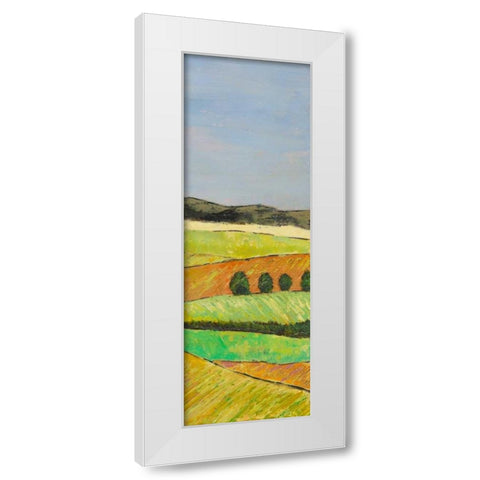 Pastel Hills II White Modern Wood Framed Art Print by Altug, Mehmet