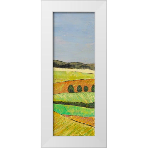 Pastel Hills II White Modern Wood Framed Art Print by Altug, Mehmet