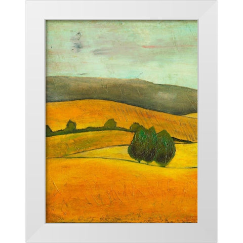 Pastel Hills III White Modern Wood Framed Art Print by Altug, Mehmet