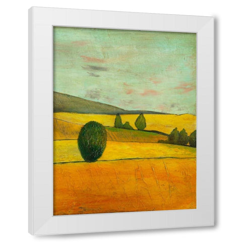 Pastel Hills IV White Modern Wood Framed Art Print by Altug, Mehmet