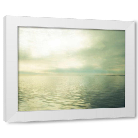 Calm Waters II White Modern Wood Framed Art Print by Quintero, Sonja