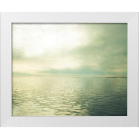 Calm Waters II White Modern Wood Framed Art Print by Quintero, Sonja