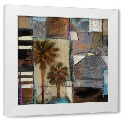 Abstract Palms I White Modern Wood Framed Art Print by Novak, Rick