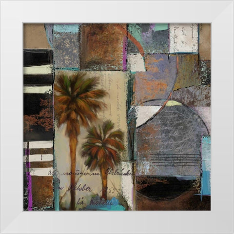 Abstract Palms I White Modern Wood Framed Art Print by Novak, Rick