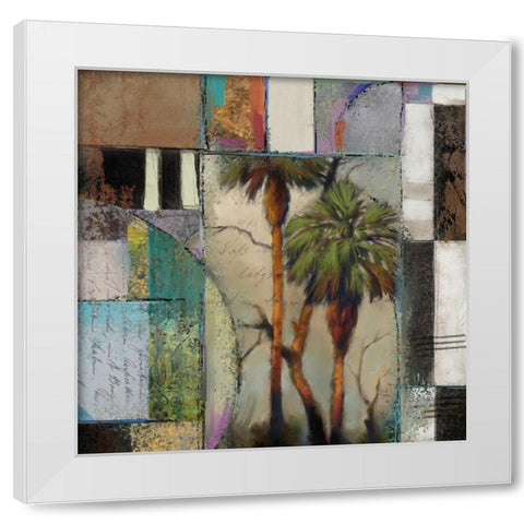 Abstract Palms II White Modern Wood Framed Art Print by Novak, Rick