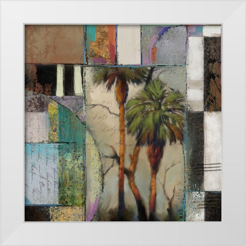 Abstract Palms II White Modern Wood Framed Art Print by Novak, Rick