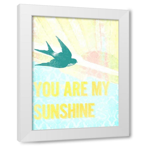 My Only Sunshine I White Modern Wood Framed Art Print by Studio W