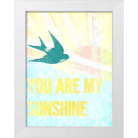 My Only Sunshine I White Modern Wood Framed Art Print by Studio W