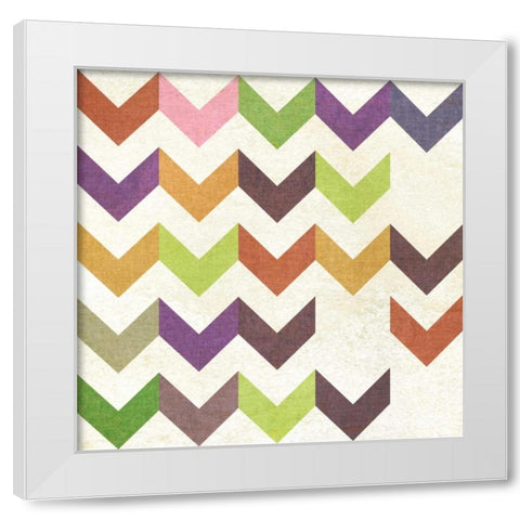 Arrow Pattern I White Modern Wood Framed Art Print by Fagalde, Jarman