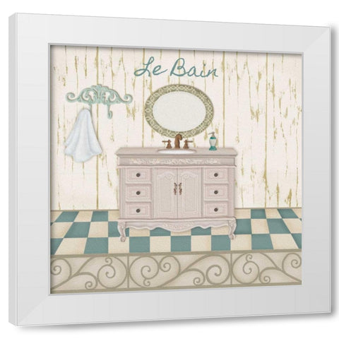 Bain Bleu II White Modern Wood Framed Art Print by Ditzian, Sue