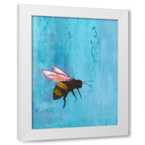 Pollinators I White Modern Wood Framed Art Print by Altug, Mehmet