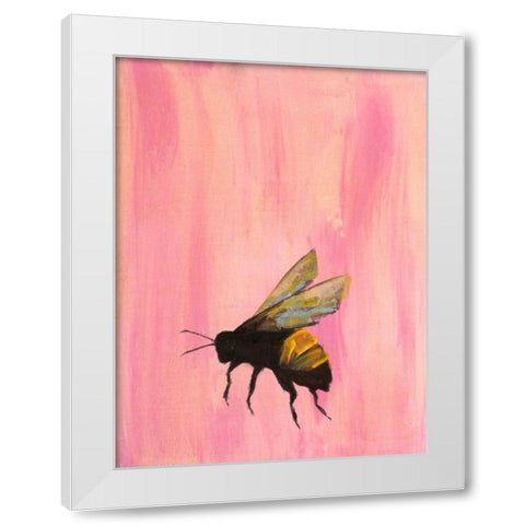 Pollinators II White Modern Wood Framed Art Print by Altug, Mehmet