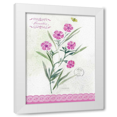 Flower Study on Lace III White Modern Wood Framed Art Print by Della-Piana, Elissa