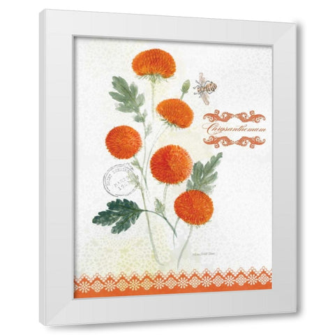 Flower Study on Lace IV White Modern Wood Framed Art Print by Della-Piana, Elissa