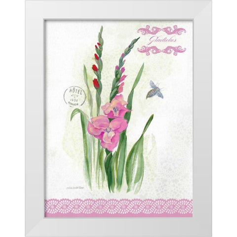 Flower Study on Lace VI White Modern Wood Framed Art Print by Della-Piana, Elissa